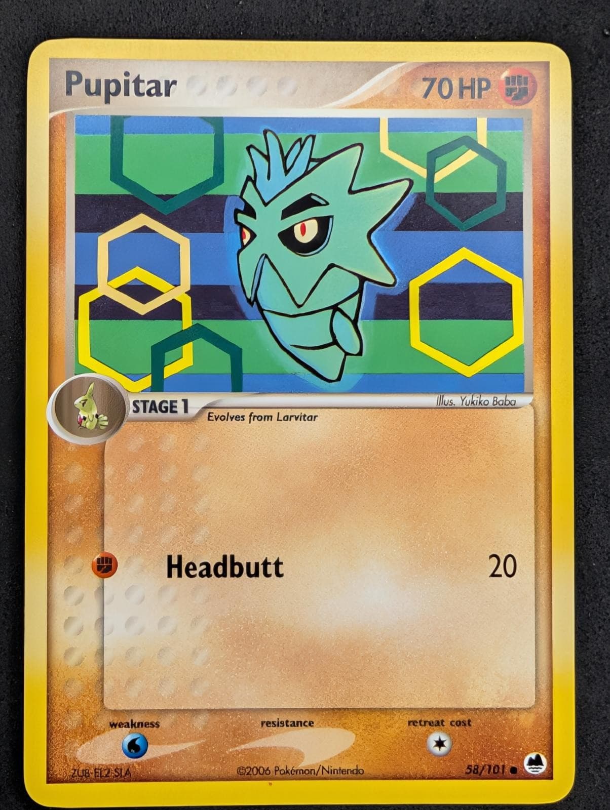 Pupitar 58/101 C Dragon Frontiers Pokemon LP