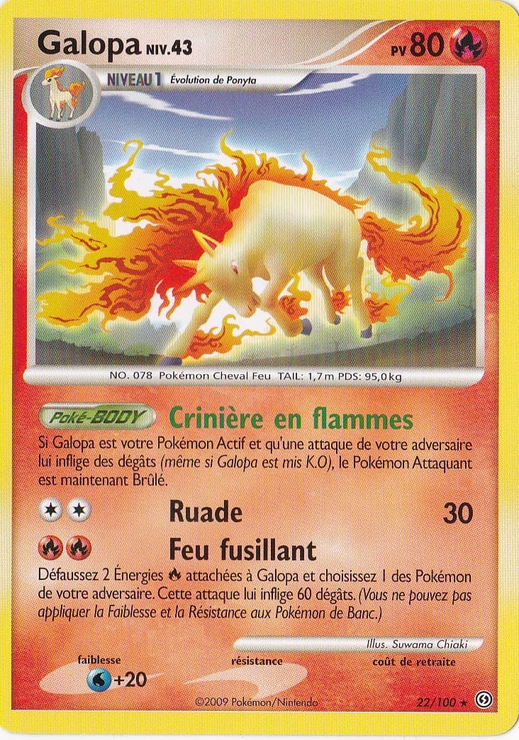 Galopa -Diamant et Perle:Tempête-22/100-Carte Pokemon Française
