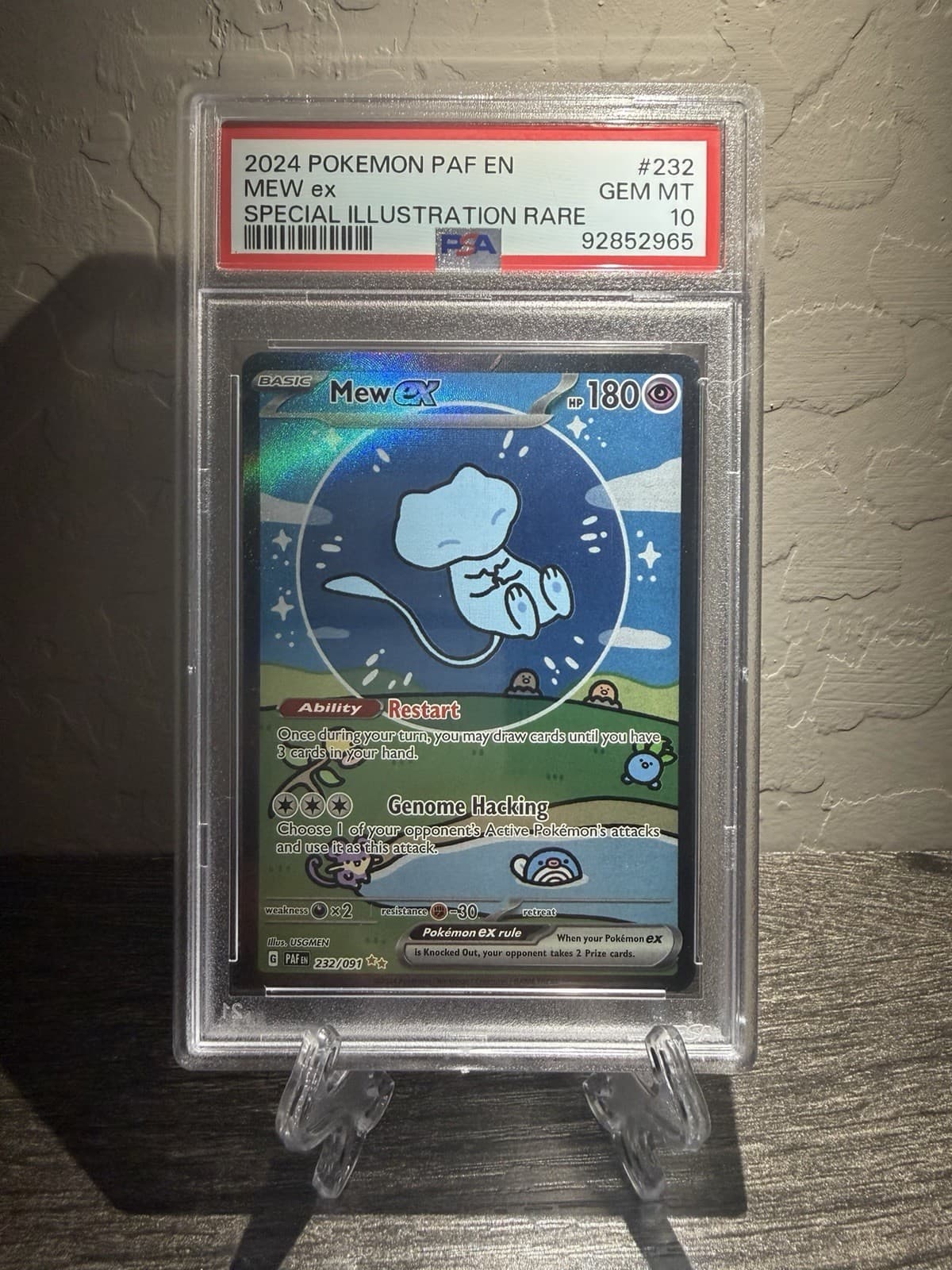 Pokemon Mew ex English Paldean Fates #232 Special Illustration Rare PSA 10