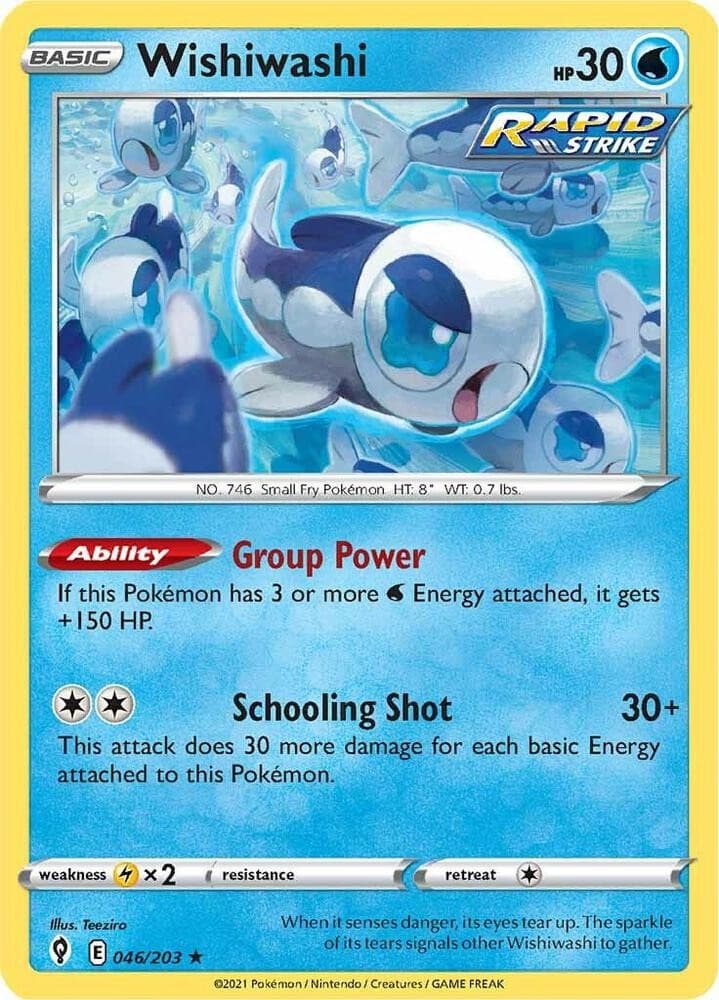 Wishiwashi 46/203 Rare Evolving Skies Pokemon NM/LP