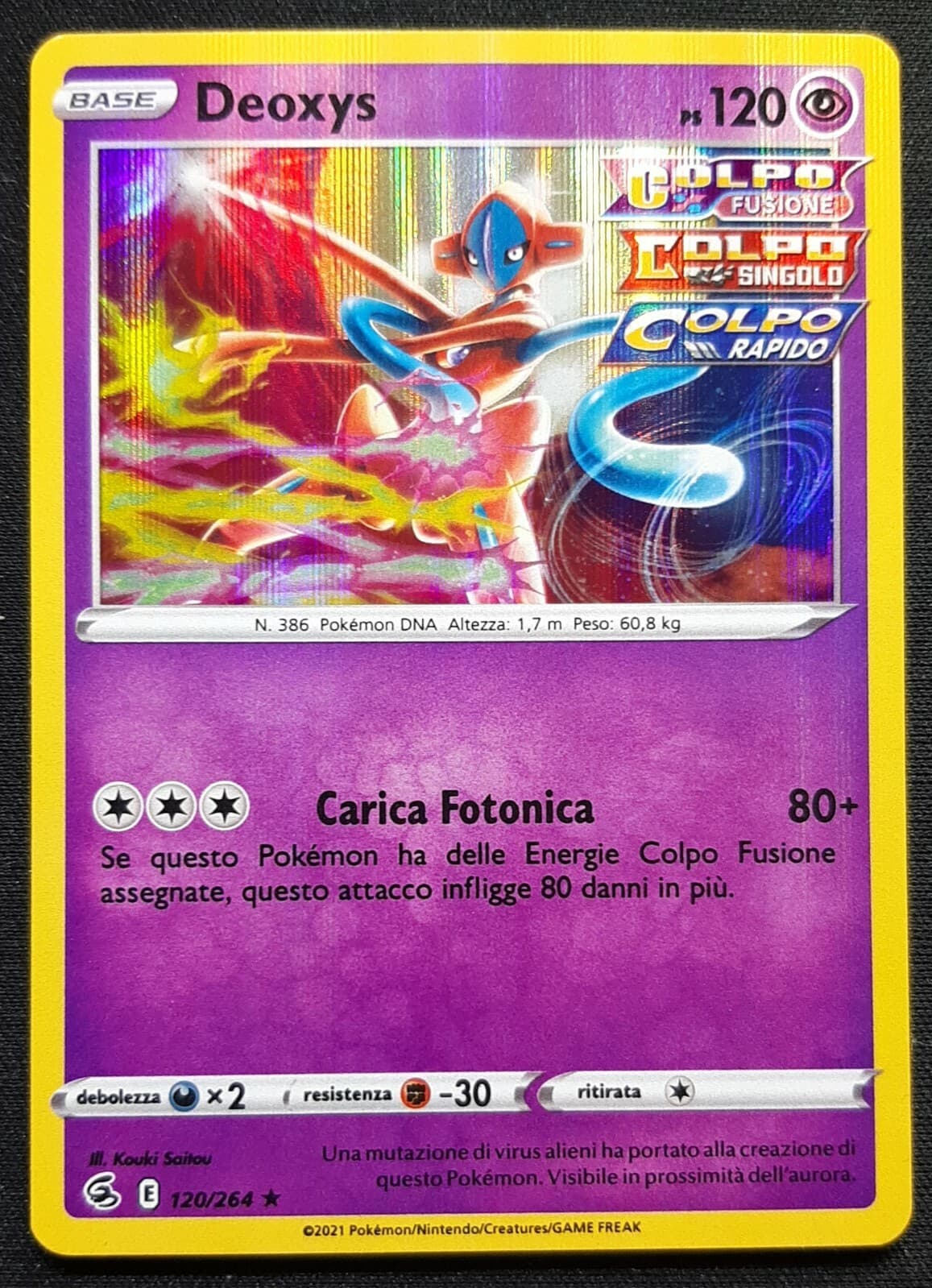 DEOXYS 120/264 Rara Holo Foil in Italiano POKEMON Colpo Fusione
