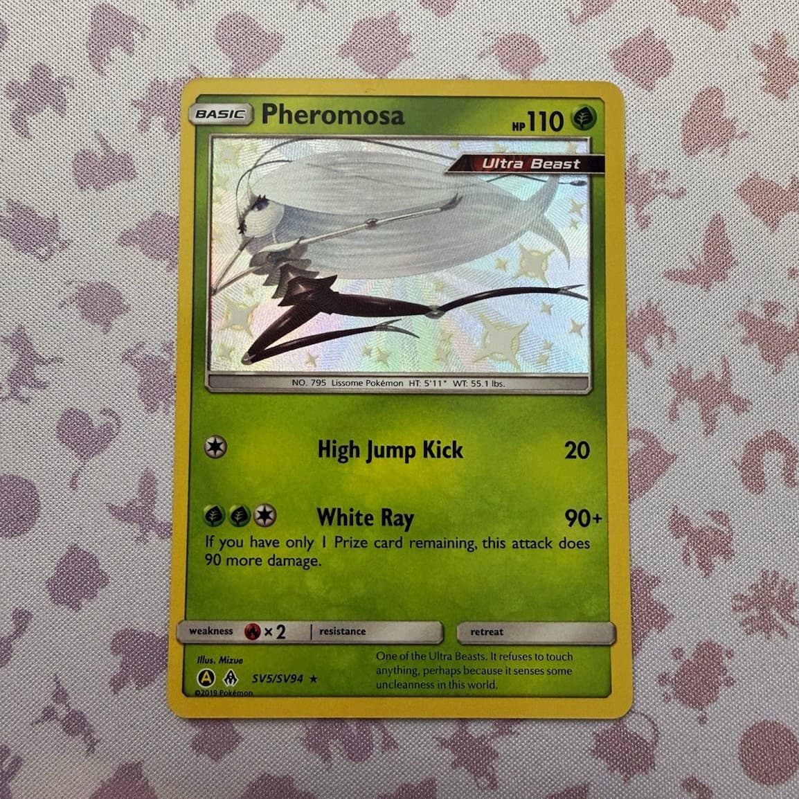 Pokémon TCG Pheromosa SV5/SV94 Hidden Fates Shiny Vault Holo EN 2019 MINT