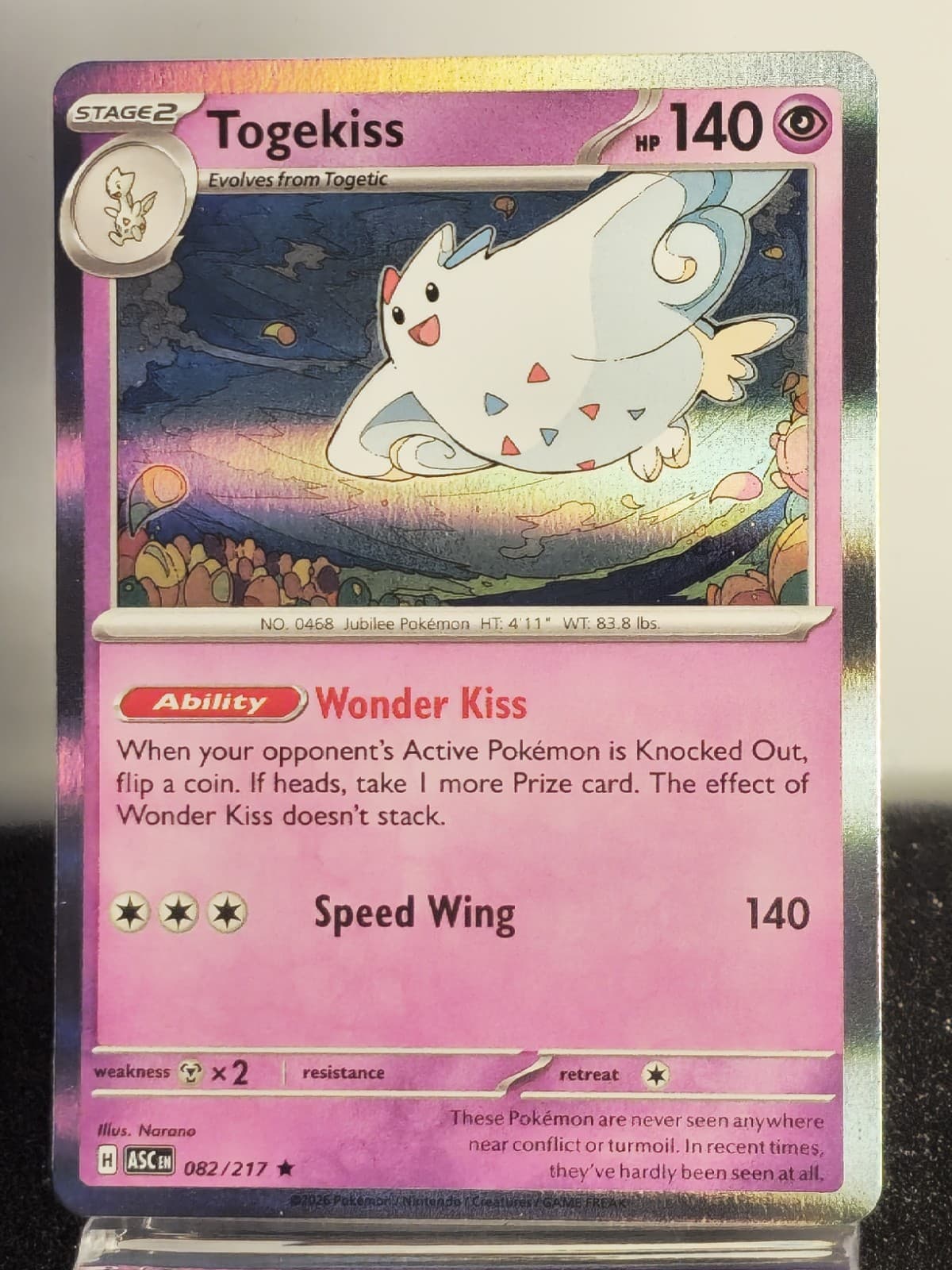 Togekiss 82/217 Ascended Heroes Holo Rare NM Pokemon TCG