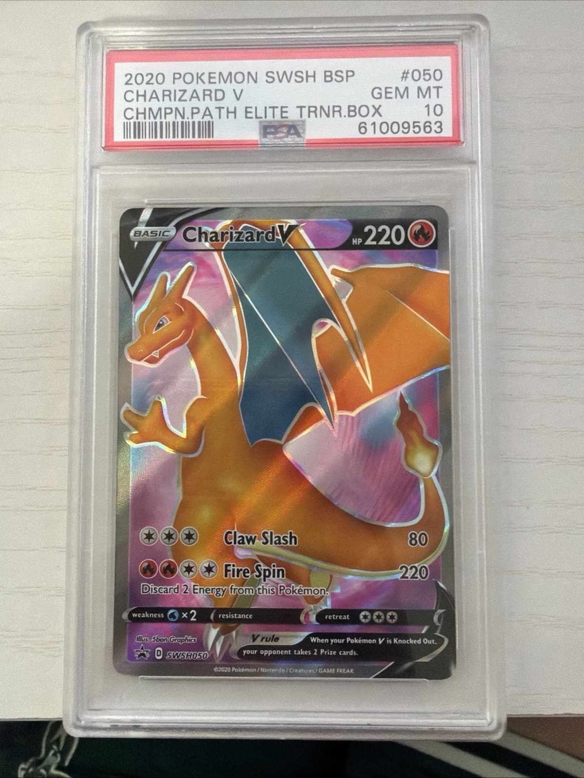 Charizard v SWSH050 Holo PSA Gem Mint 10 Sword & Shield Promo Cards