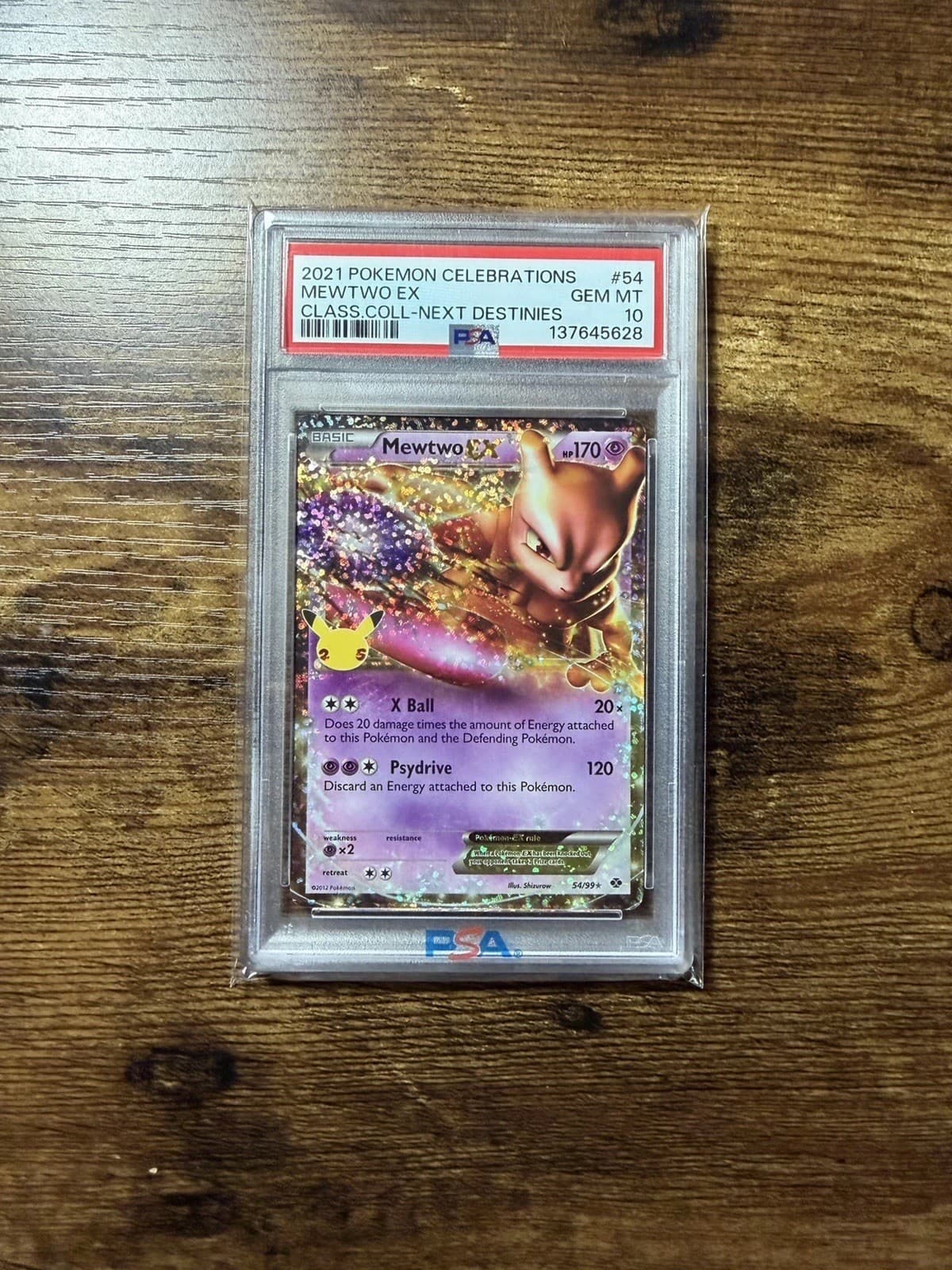 2021 POKEMON CELEBRATIONS CLASSIC COLLECTION #54 MEWTWO EX PSA 10