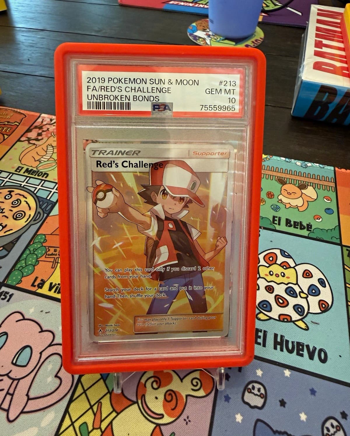 2019 Pokémon TCG Unbroken Bonds Red's Challenge 213/214 Full Art Holo PSA 10