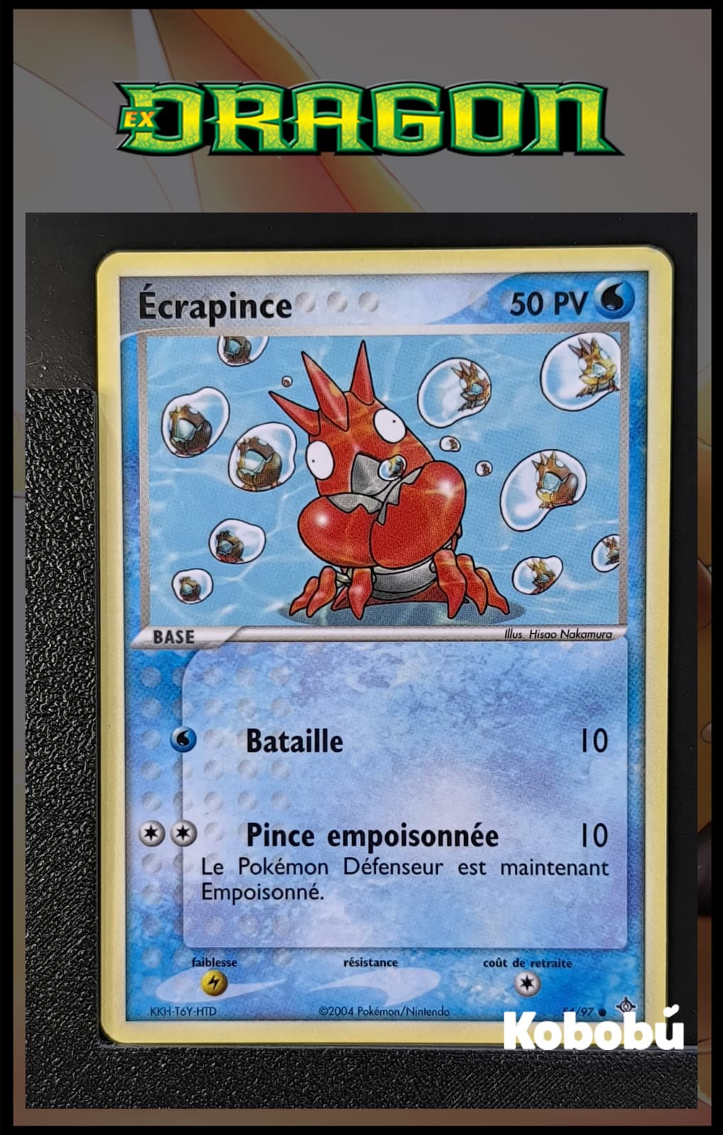 Carte Pokémon Ecrapince 54/97 Ex Dragon Bloc EX FR 2