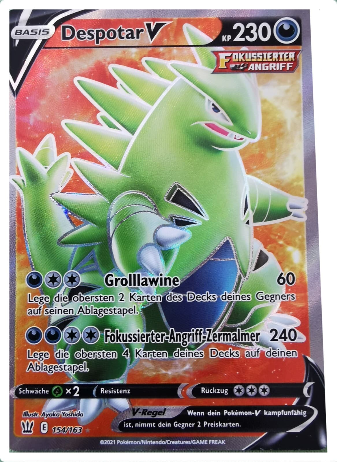 Despotar V Full Art - 154/163 - Kampfstile - Pokemon Karte - Deutsch