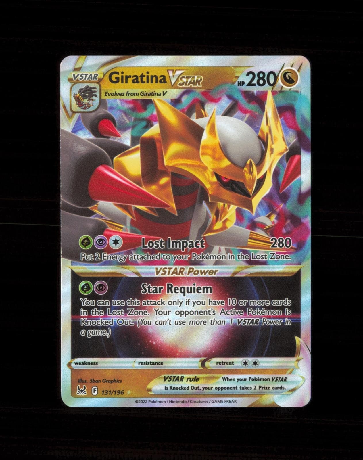 2022 Pokemon Lost Origin Giratina VSTAR 131/196 Holo NM
