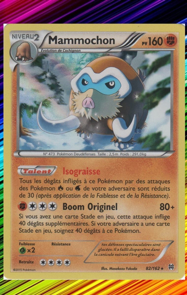 Mammochon Holo - XY8:Impulsion Turbo - 82/162 - Carte Pokemon Neuve Française