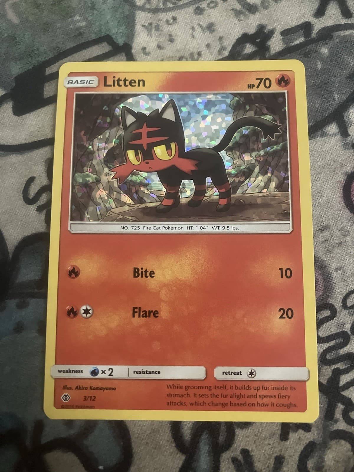 Litten Pokemon TCG 2017 McDonald’s Promo Card 3/12 Regular Holo