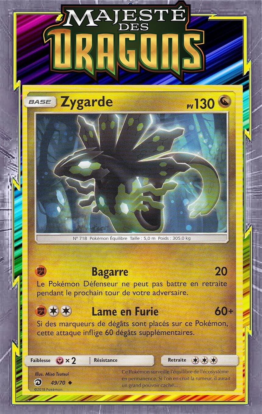 Zygarde - SL07.5:Majesté des Dragons - 49/70 - Carte Pokemon Française