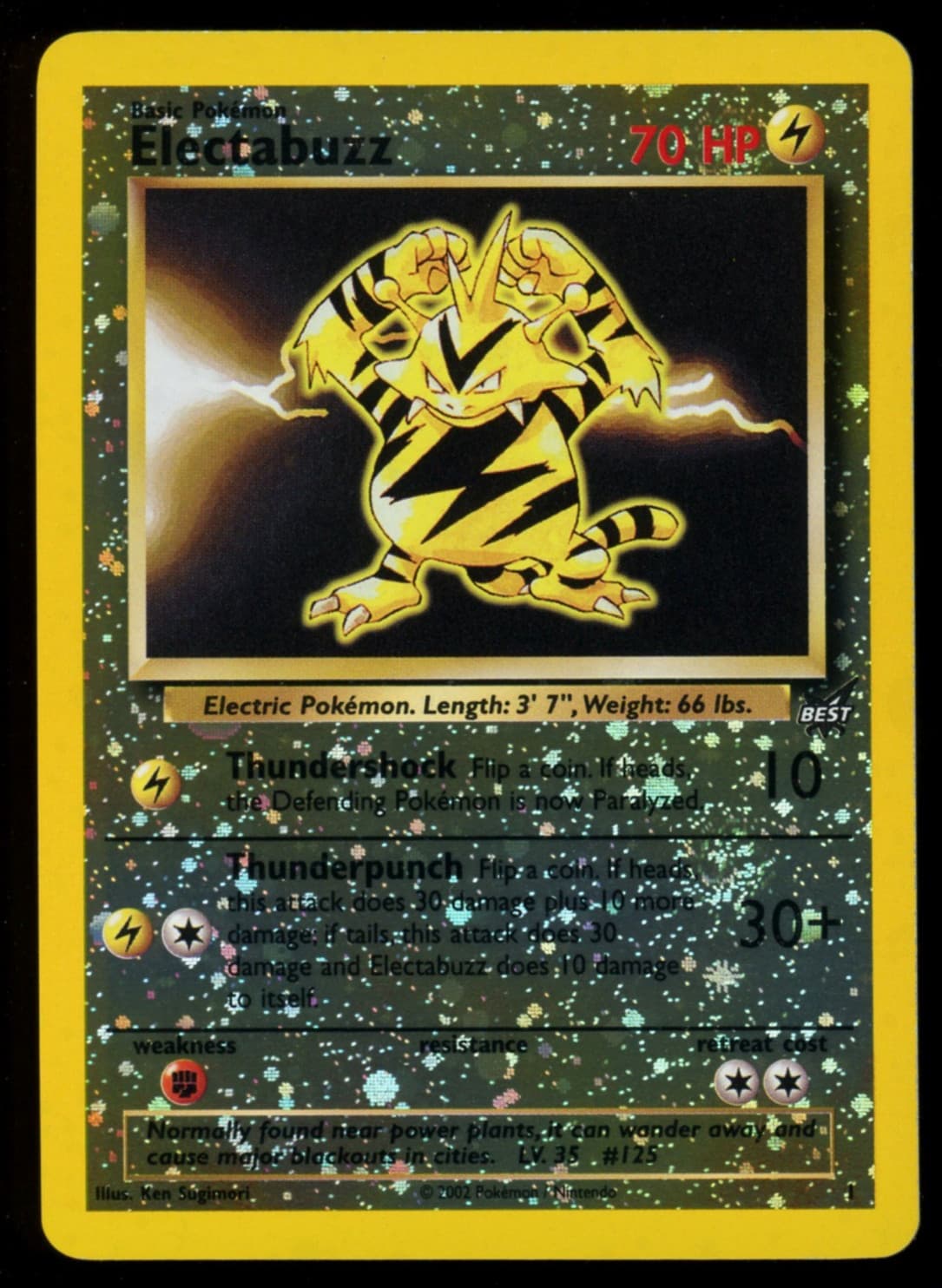 Pokemon - Best of Game - Promo - Electabuzz - Reverse Holo - #1