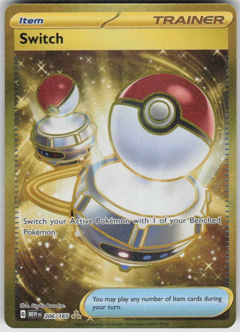 Pokemon Switch 206/165 SV: Scarlet & Violet 151 Holofoil Hyper Rare NM