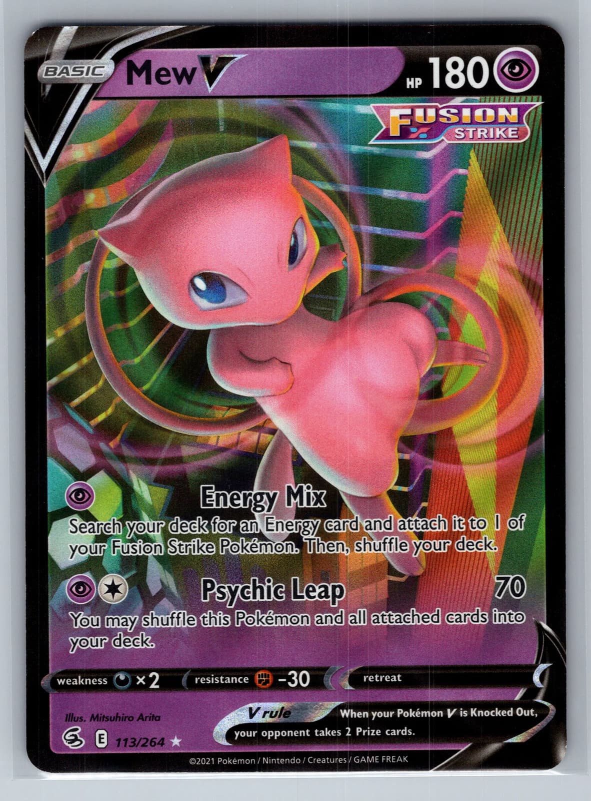 Mew V #113/264 2022 Fusion Strike Pokemon TCG