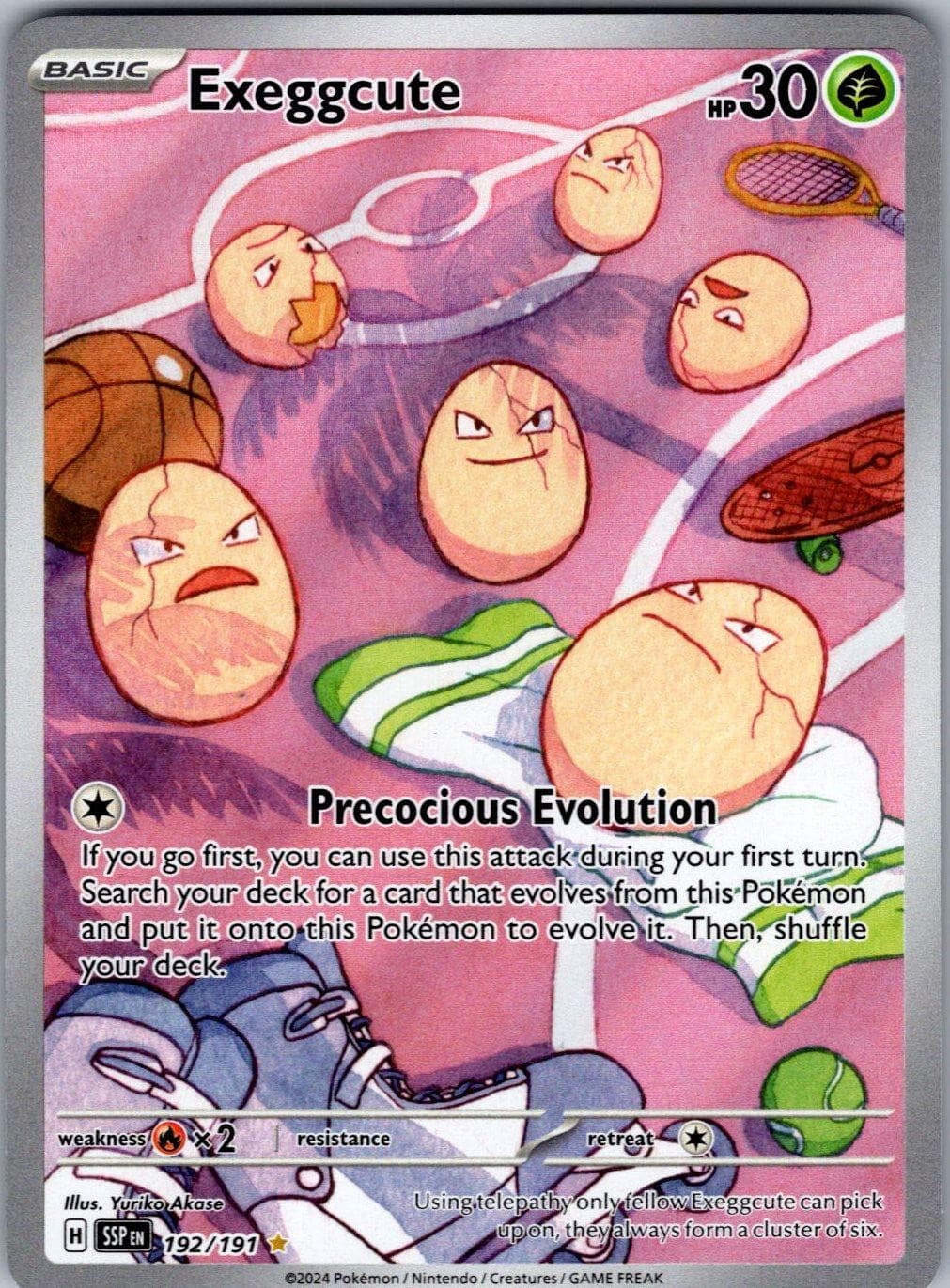 Exeggcute 192/191 Illustration Rare Surging Sparks Pokemon Holo Near Mint