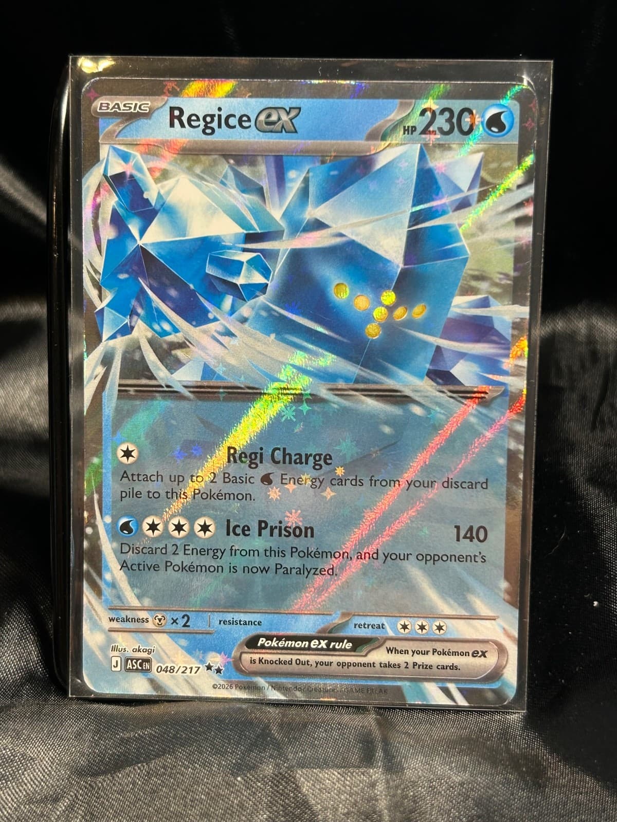Regice Ex #48 Pokemon Ascended Heroes