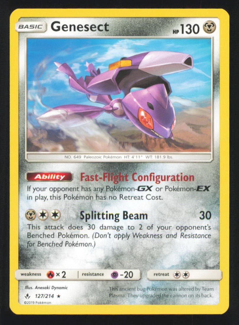 GENESECT 127/214 R UNBROKEN BONDS POKEMON MP DYNAMIC