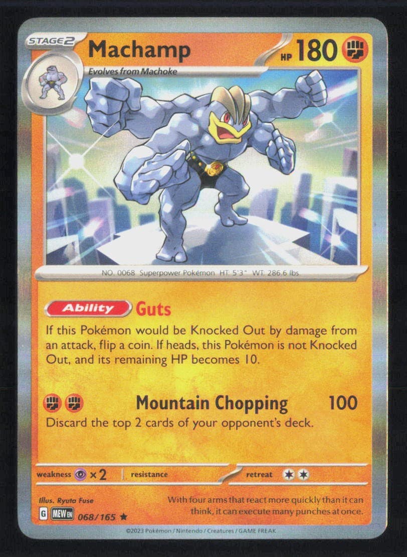 Pokemon Machamp 151 068/165 Holo NM