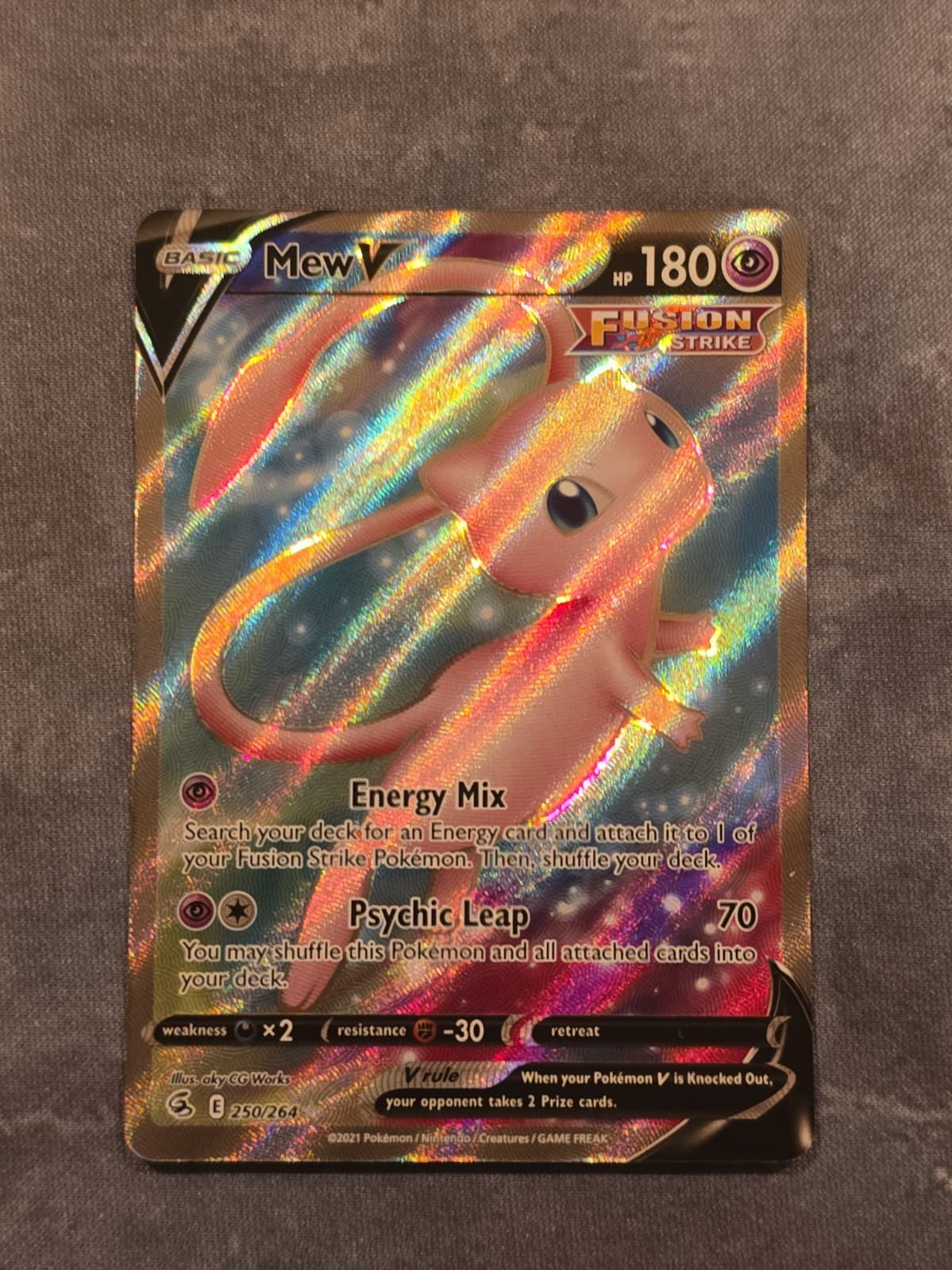 Mew V 250/264 Fusion Strike Full Art Pokemon TCG (NM)!