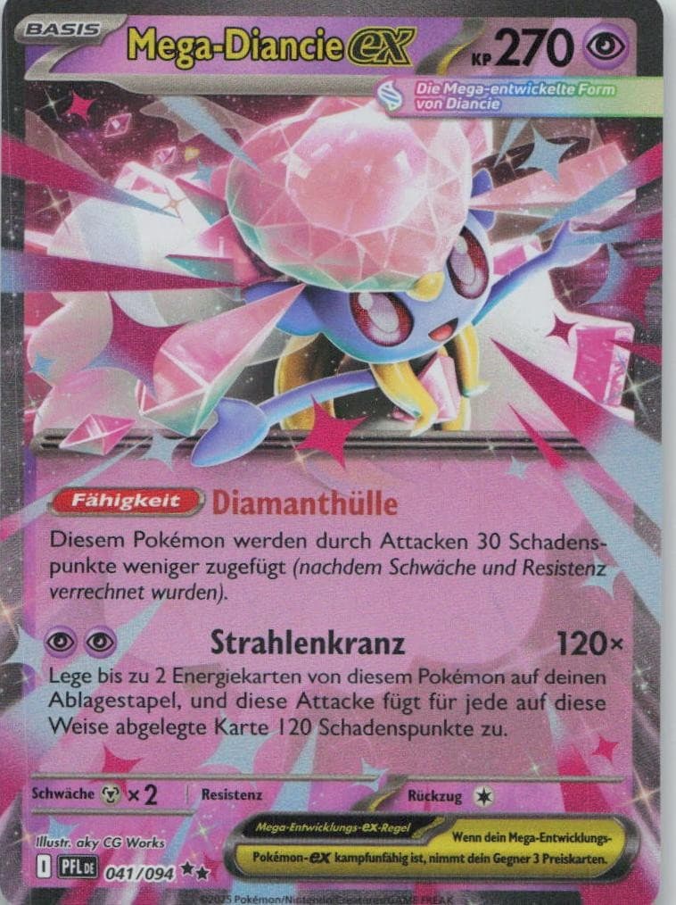 Pokémon Mega Diancie ex Fatale Flammen #41 NM DE