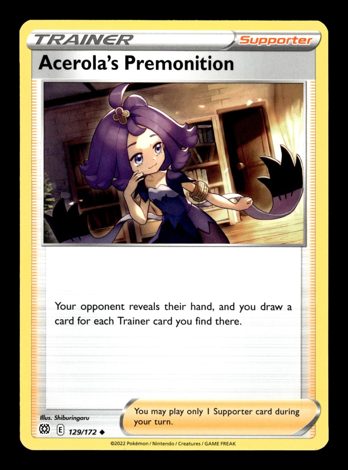 Pokemon TCG: Sword & Shield - Brilliant Stars - Acerola's Premonition - 129/172