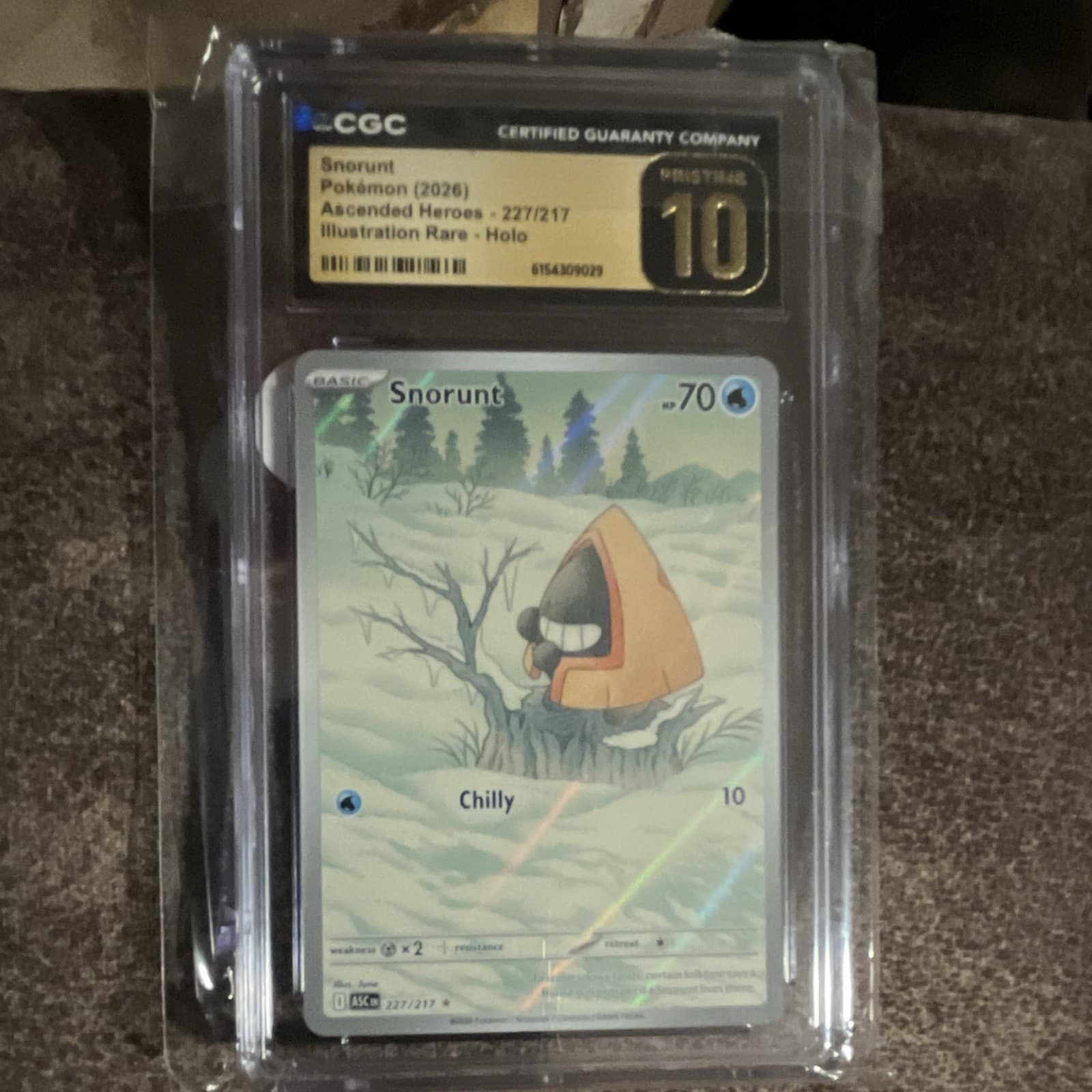 CGC 10 Snorunt Ascended Heroes 227/217 Illustration Rare Holo ENG 2026