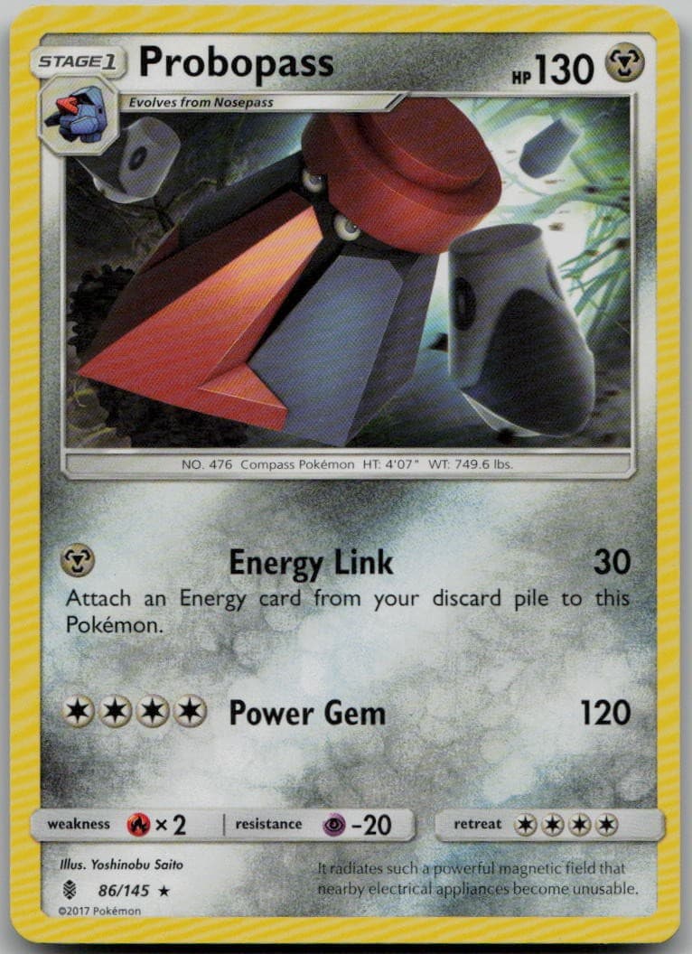 Probopass 86/145 Rare SM - Guardians Rising LP Pokemon
