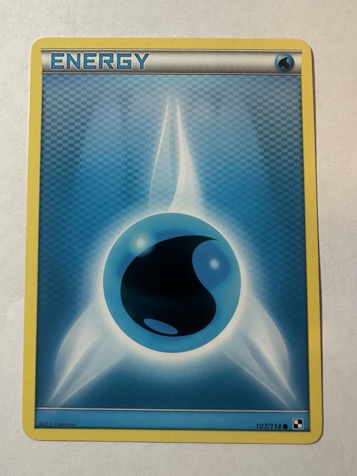 2011 Pokémon TCG Black & White Water Energy Common Non-holo 107/114 LP