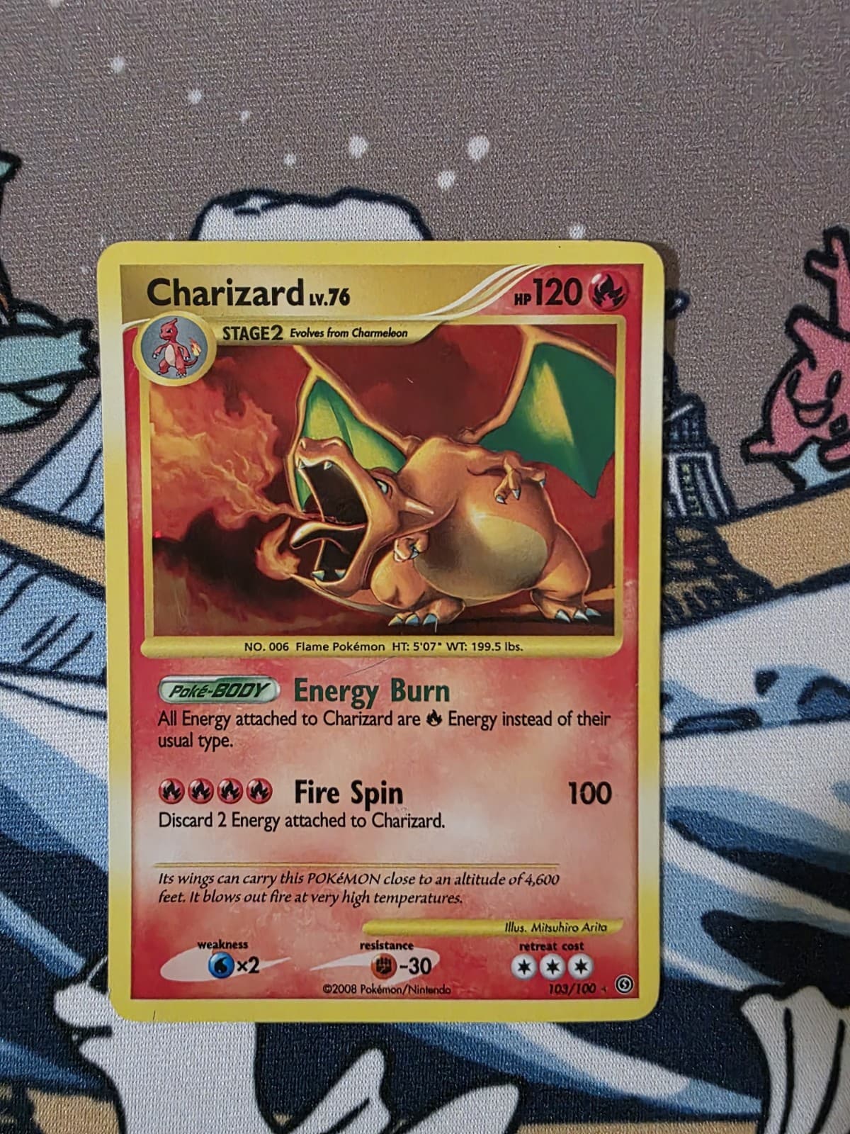 2008 Pokemon Diamond Pearl Stormfront Charizard 103/100 Holo Foil Rare