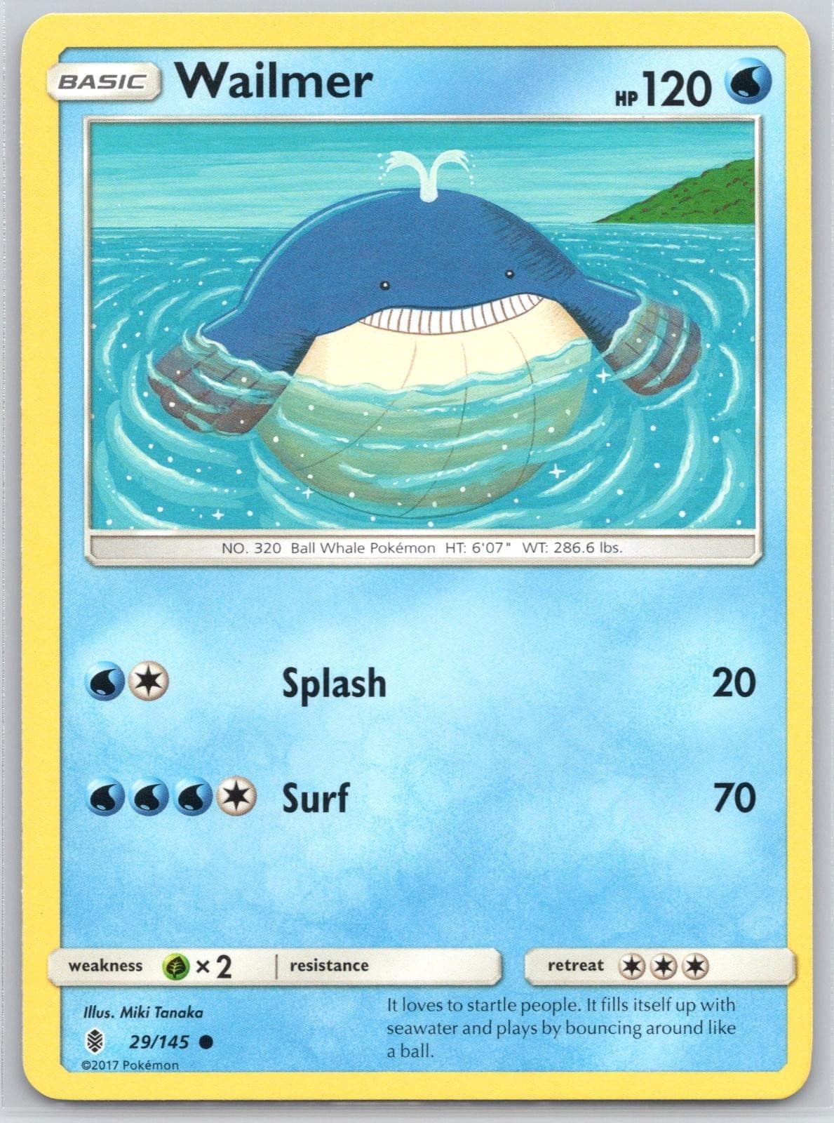 Wailmer 29/145 Common Guardians Rising Pokemon Lightly Played