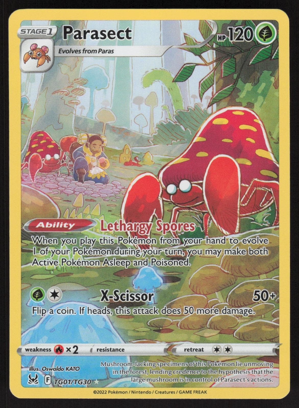 Parasect TG01/TG30 Holo Lost Origin Trainer Gallery Pokemon NM