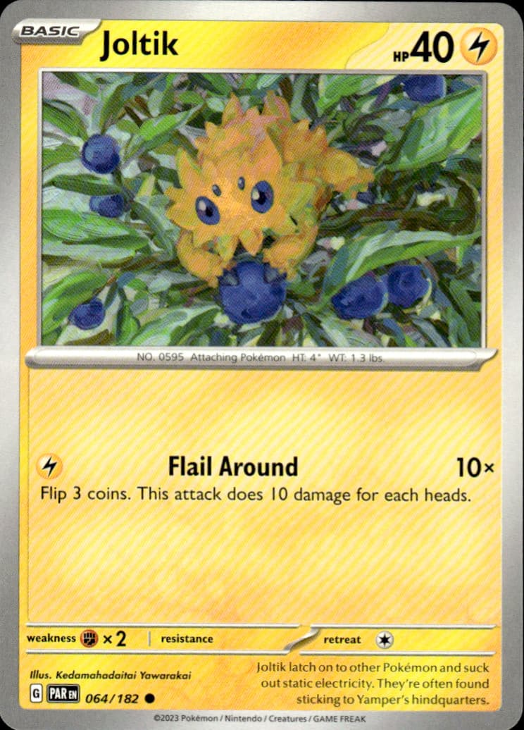 Joltik Paradox Rift 064/182 Common Pokémon — English Near Mint