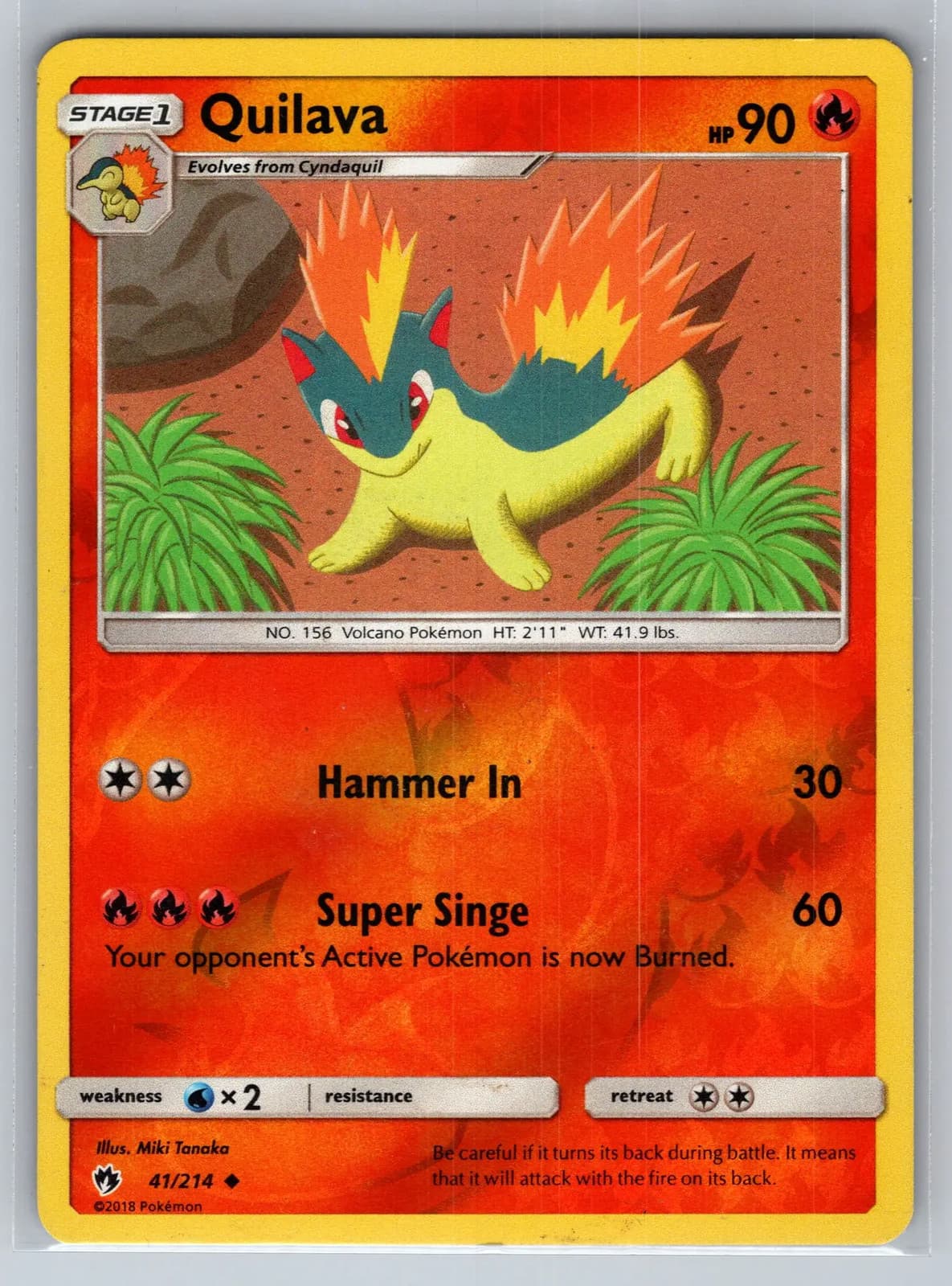 Quilava #41/214 2018 Lost Thunder Pokemon TCG — photo 1 of 2