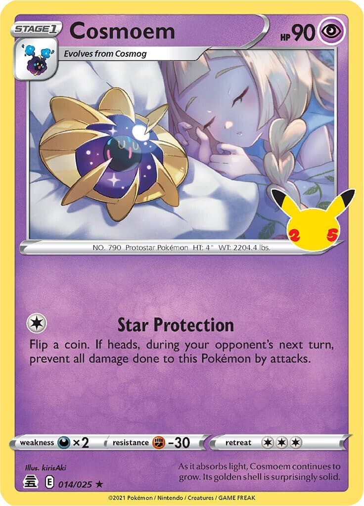 Pokemon TCG 25th Anniversary Celebrations - 14/25 Cosmoem Holo