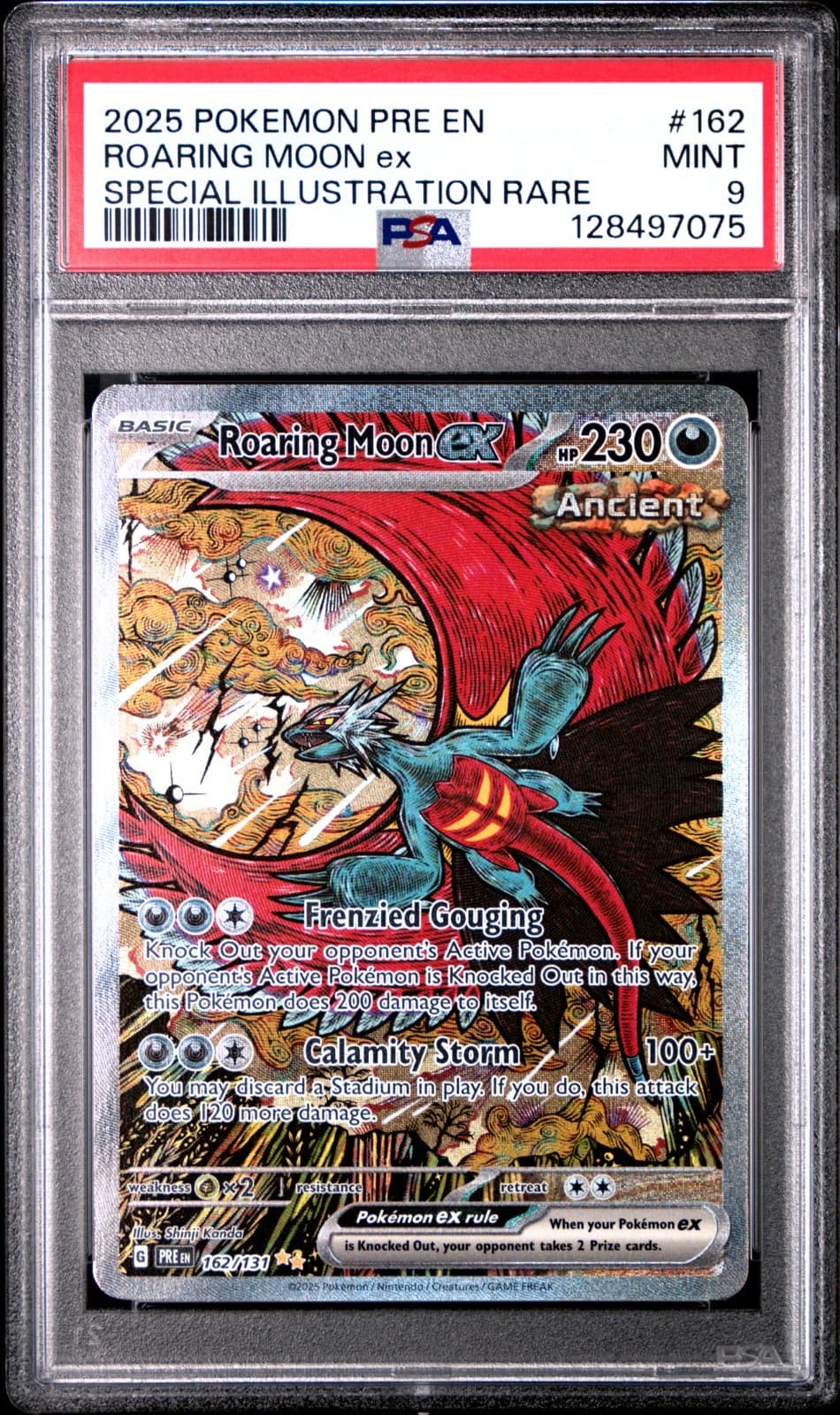 Prismatic Evolutions Roaring Moon ex Special Illustration Rare 162/131 PSA 9