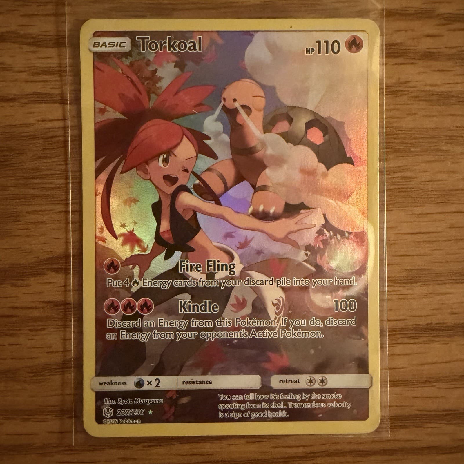 Pokémon TCG Torkoal (Secret) 237/236 Sm-Cosmic Eclipse Holo LP