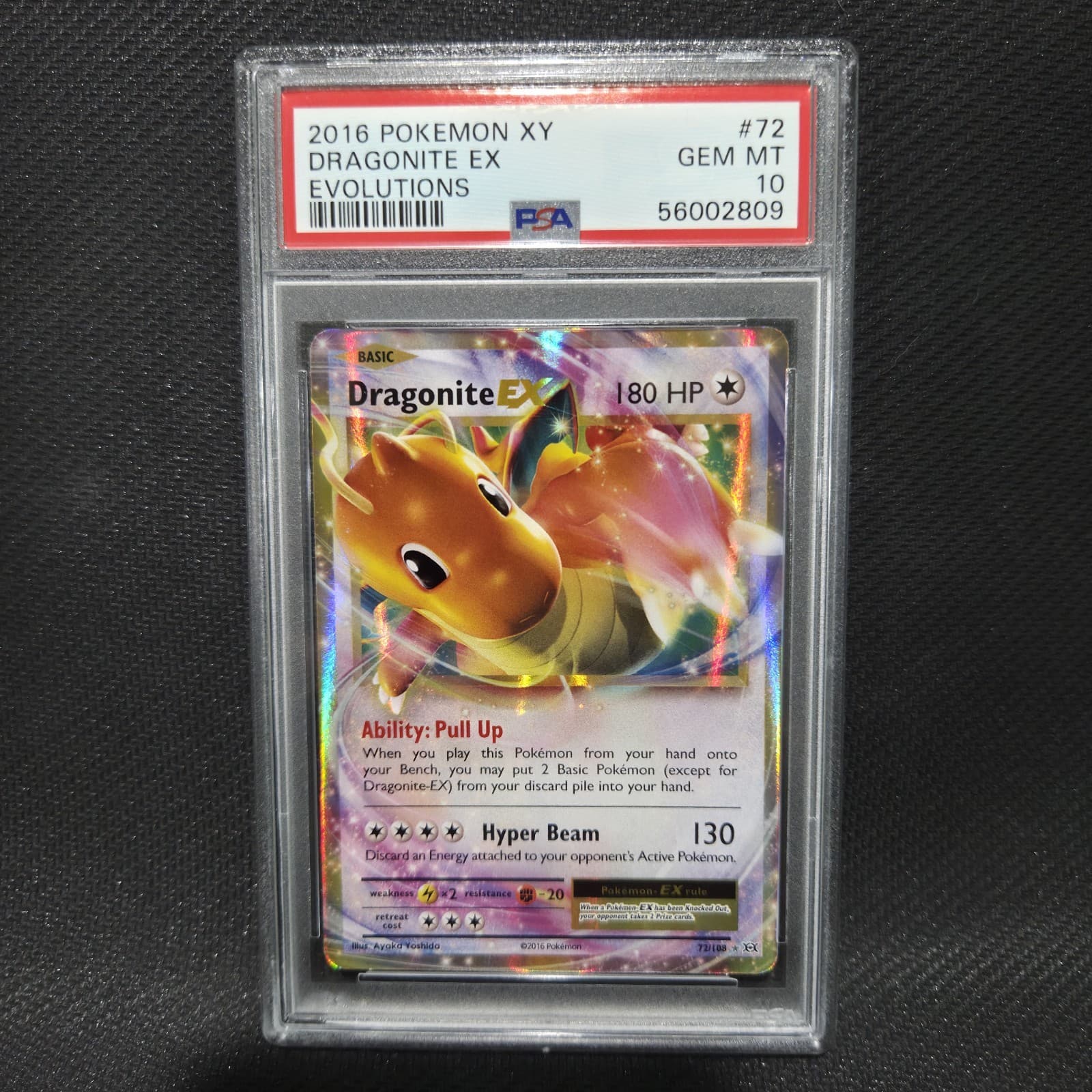 2016 Pokemon: DRAGONITE EX 72/108 - Ultra [XY Evolutions] - Gem Mint - PSA 10 💎