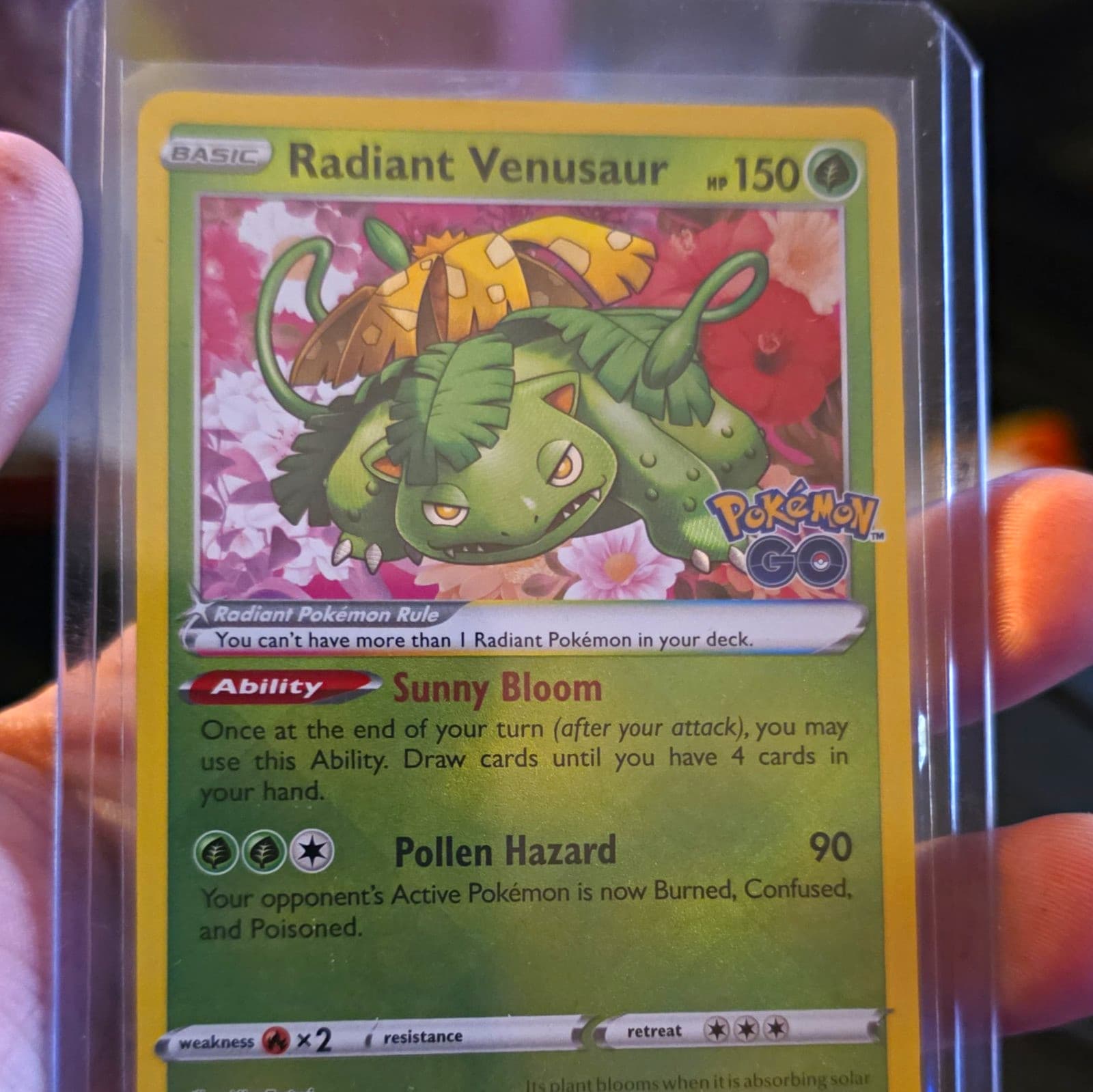 Radiant Venusaur 004/078 - Pokemon GO Holo Radiant Rare English 2022 HP 150