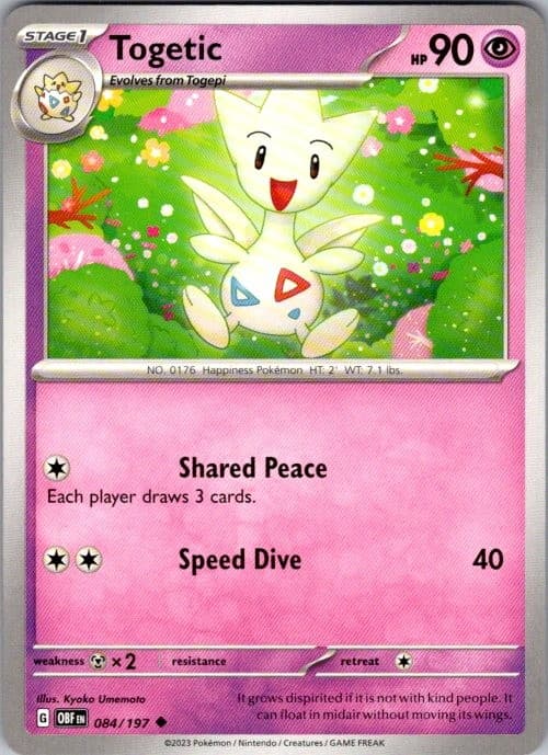 TOGETIC 084/197 OBSIDIAN FLAMES POKEMON
