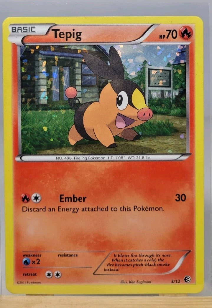 Pokemon Tepig (3/12) McDonald's Collection 2011 MP HOLO