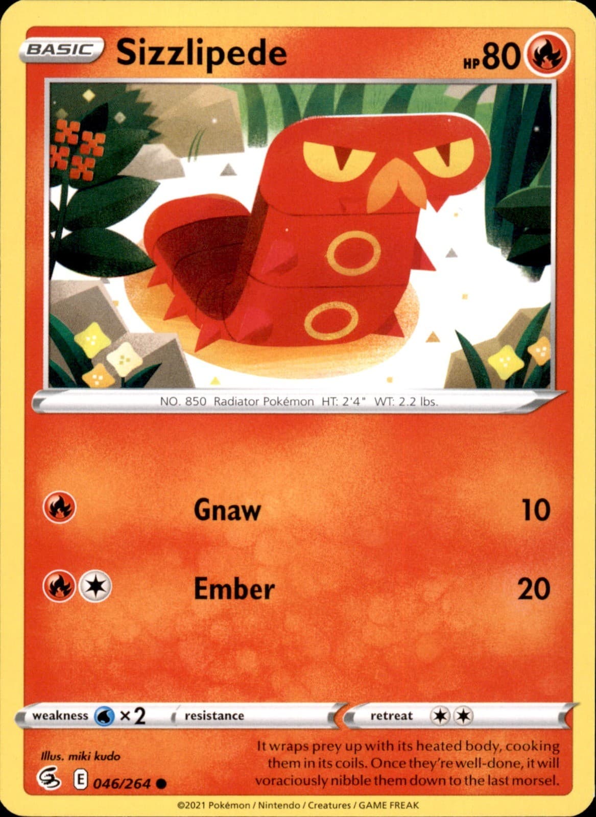 Sizzlipede (46) 046/264 Common - Pokemon SWSH08: Fusion Strike
