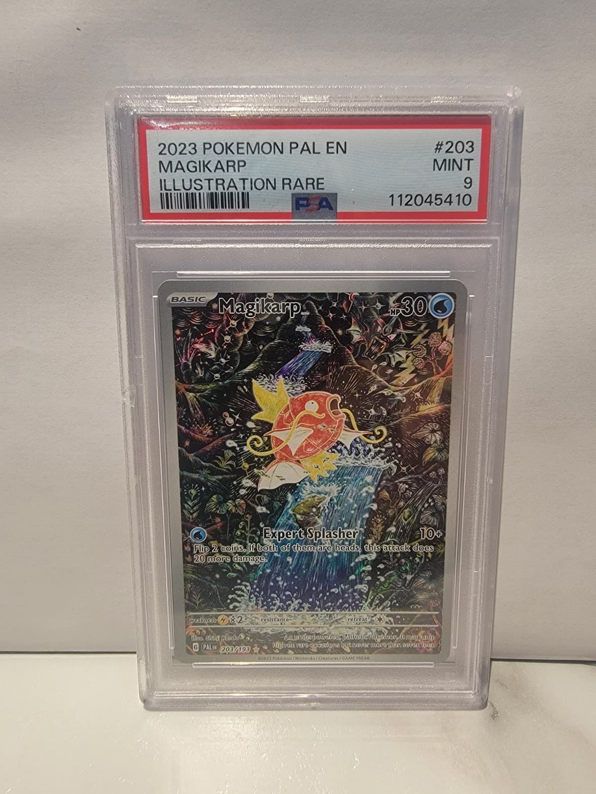 Pokemon Magikarp 203/193 - PSA 9 - Sv02: Paldea Evolved Holo Illustration Rare
