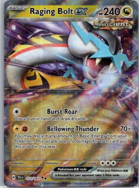 Raging Bolt ex 123/162 Temporal Forces Ultra Rare NM Pokemon TCG