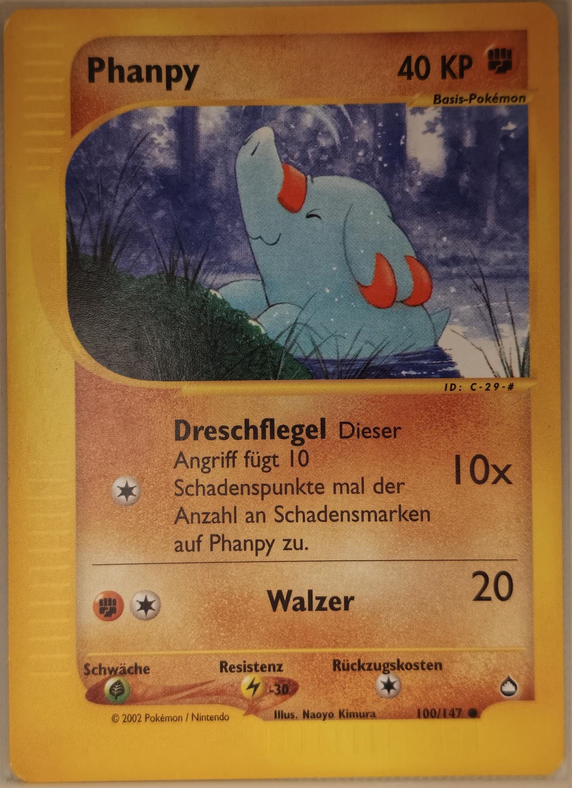 Pokémon Karte Phanpy Aquapolis #100 🇩🇪