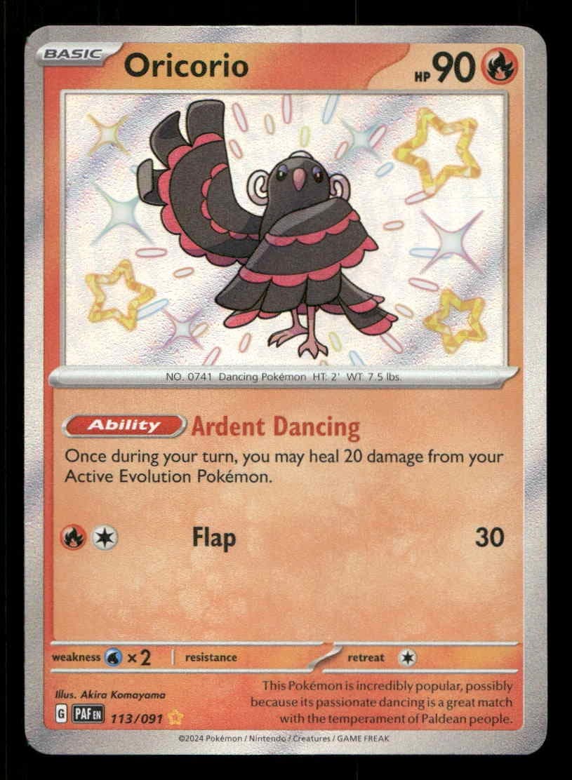 Oricorio Holo SV: Paldean Fates 113/091 NM Pokemon