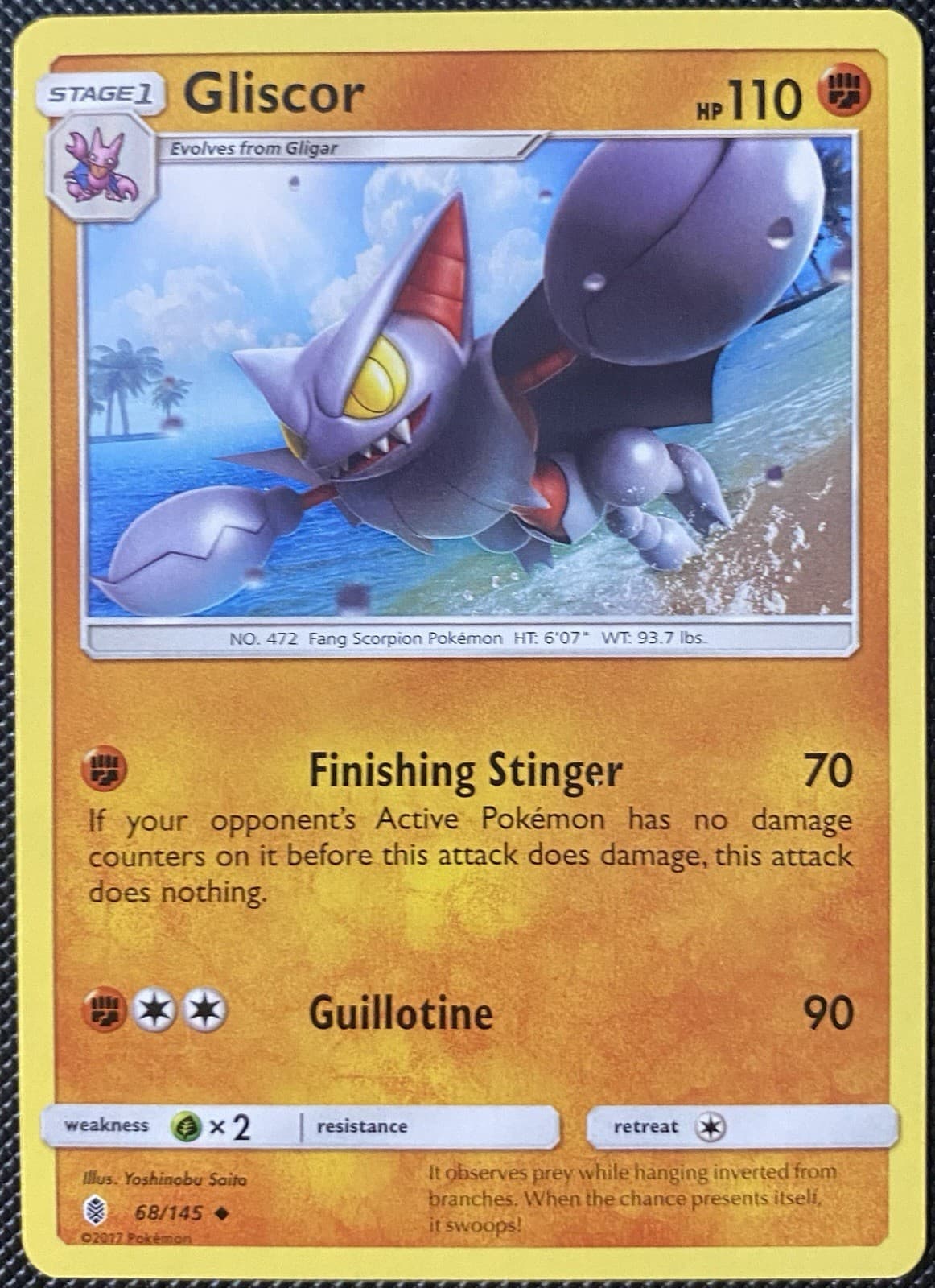 Gliscor 68/145 Sm-Guardians Rising Regular LP Pokémon