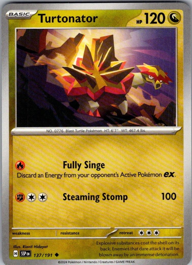 Turtonator Surging Sparks 137/191 Uncommon Pokemon Near Mint