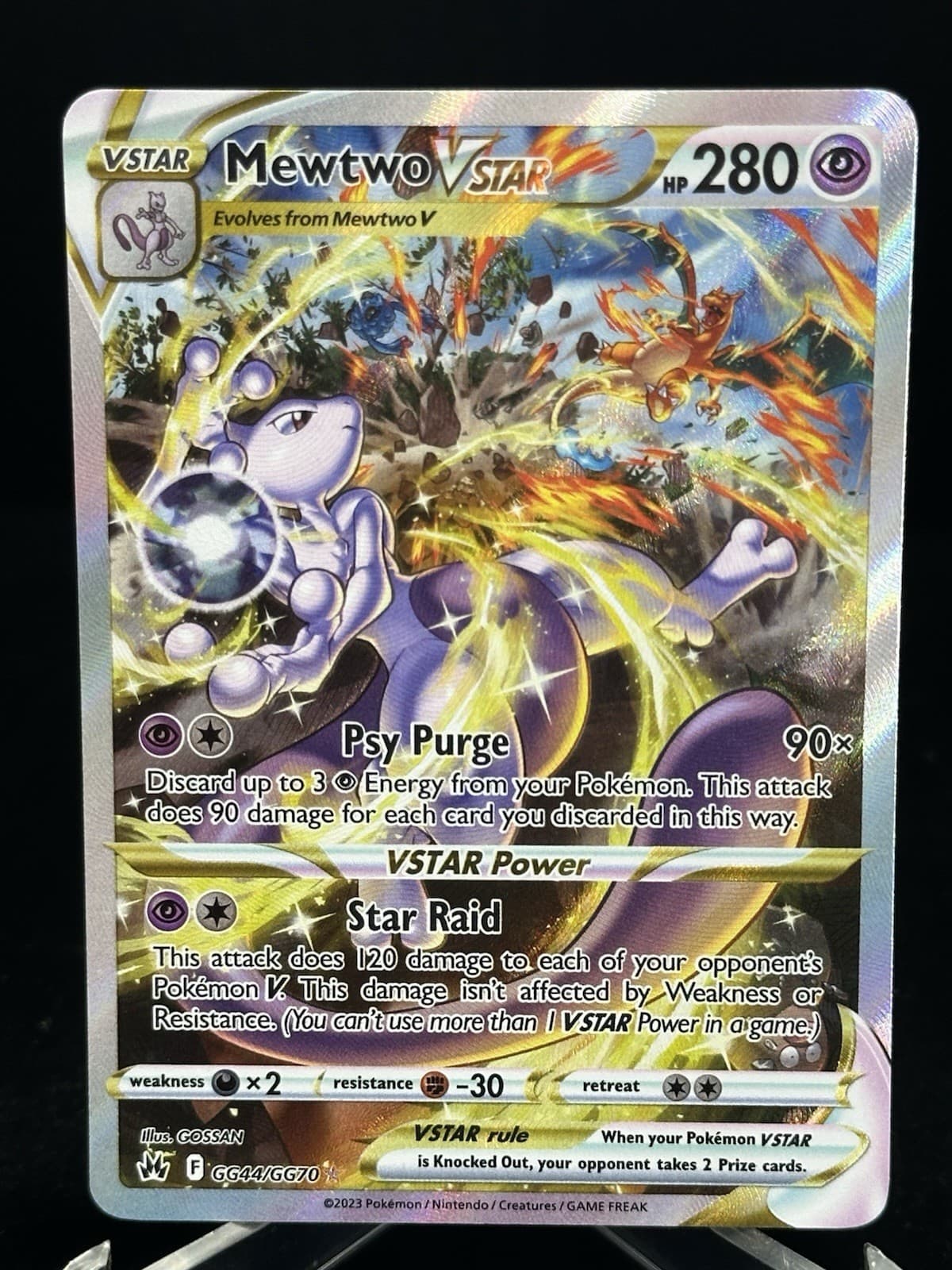 Mewtwo VSTAR GG44/GG70 Crown Zenith Galarian Gallery Full Art Holo ENG