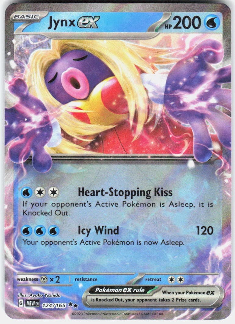 Jynx ex 124/165 Double Rare 151 Pokemon Holo Lightly Played
